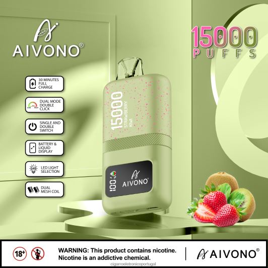 Loja De Cigarro Eletronico Portugal - Aivono AIM magic 15.000 kiwi morango FR2FJJ63