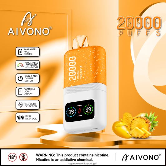 Cigarro Eletrônico Descartável Atacado - Aivono AIM magic 20.000 abacaxi manga FR2FJJ77
