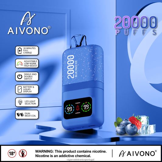 Cigarro Eletrónico Preço Portugal - Aivono AIM magic 20.000 gelo azul FR2FJJ79