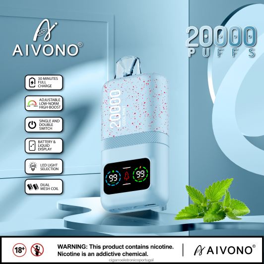 Importação Cigarro Eletrónico Portugal - Aivono AIM magic 20.000 menta fresca FR2FJJ84