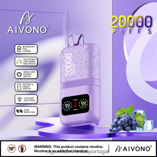 Loja Cigarro Eletronico Portugal - Aivono AIM magic 20.000 gelo de uva FR2FJJ86