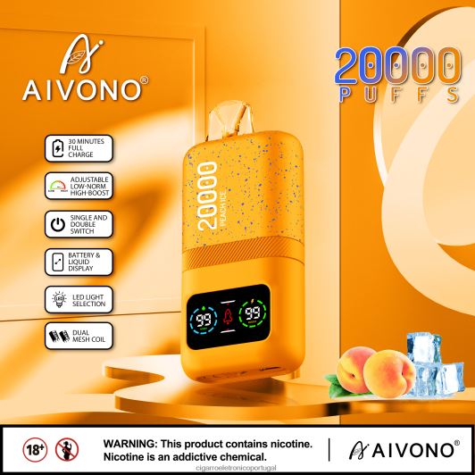 Loja De Cigarro Eletronico Portugal - Aivono AIM magic 20.000 gelo de pêssego FR2FJJ85