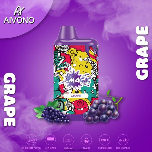 Cigarro Eletrónico Comprar Online - Aivono AIM MAGIC cigarro de caixa de 5800 bocas uva FR2FJJ92