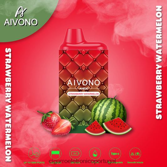 Cigarro Eletrônico Descartável Atacado - Aivono AIM MAGIC cigarro de caixa de 5800 bocas melancia morango FR2FJJ99