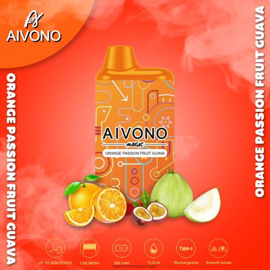 Cigarro Eletrónico Preço Portugal - Aivono AIM MAGIC cigarro de caixa de 5800 bocas goiaba laranja maracujá FR2FJJ90