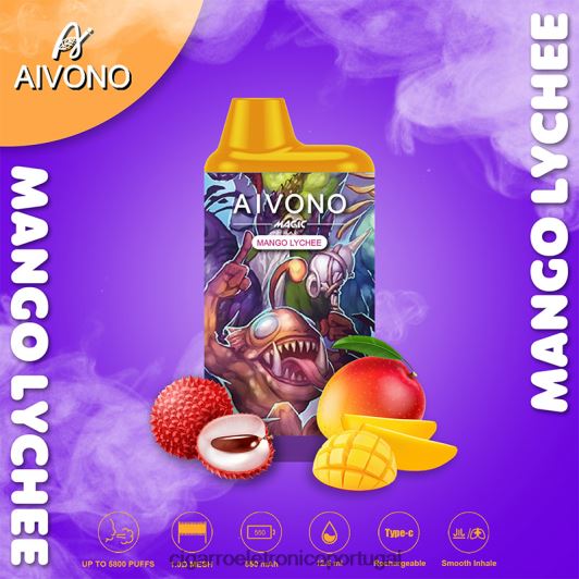 Cigarro Eletronico Atacado - Aivono AIM MAGIC cigarro de caixa de 5800 bocas lichia de manga FR2FJJ98