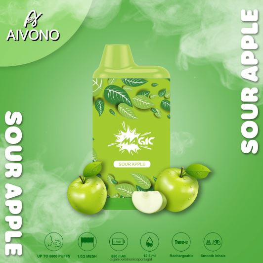 Cigarro Eletronico Atacado - Aivono AIM MAGIC cigarro de caixa de 5800 bocas maçã azeda FR2FJJ87