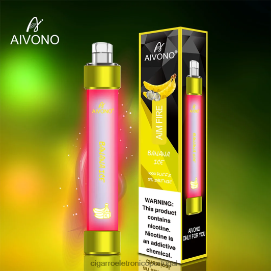 Cigarro Eletrônico - Aivono AIM FIRE 1000 gelo de banana FR2FJJ324