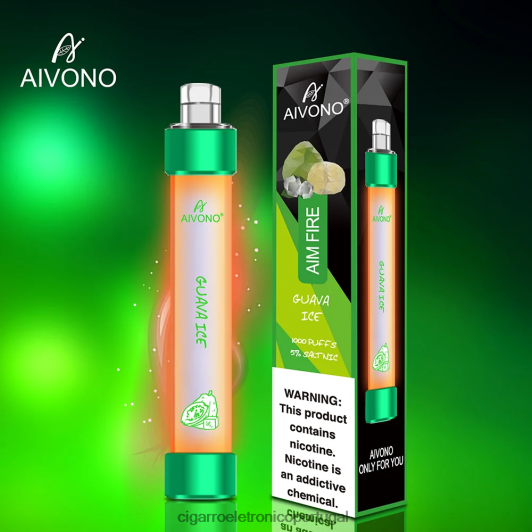 Cigarro Eletrônico Descartável Atacado - Aivono AIM FIRE 1000 gelo de goiaba FR2FJJ330