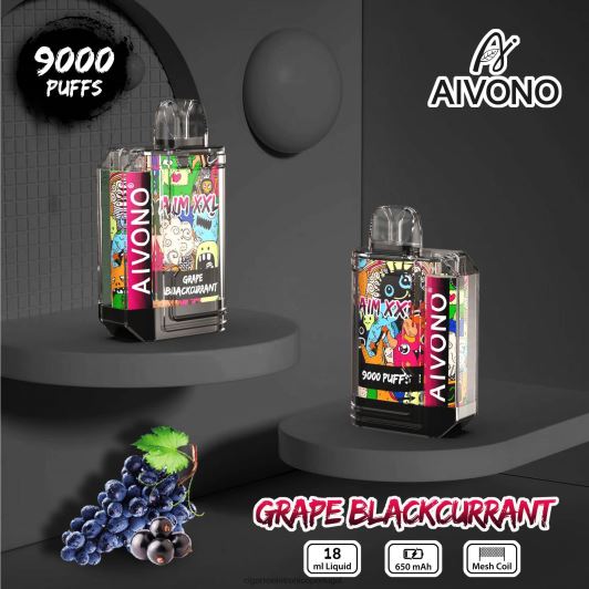 Atacado Vaporizador - Aivono AIM XXL Adesivo de boca 9000 transparente groselha preta FR2FJJ56