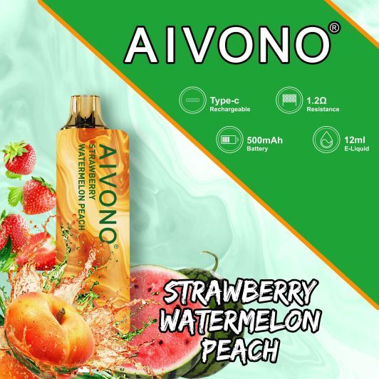 Loja Cigarro Eletronico Portugal - Aivono AIM GUN 7.000 morango melancia pêssego FR2FJJ108