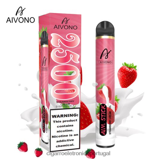 Atacado Vaporizador - Aivono AIM STICK 2500 creme de morango FR2FJJ155