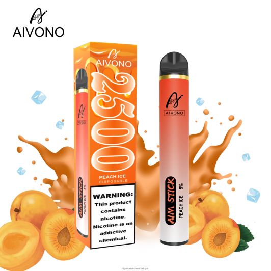 Atacado Vaporizador - Aivono AIM STICK 2500 gelo de pêssego FR2FJJ144