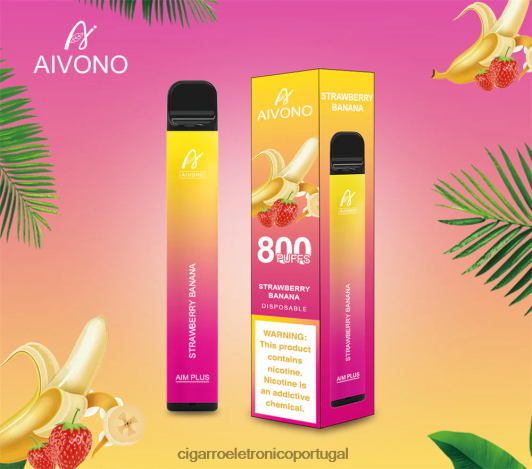 Cigarro Eletrônico - Aivono AIM PLUS 800 banana morango FR2FJJ192