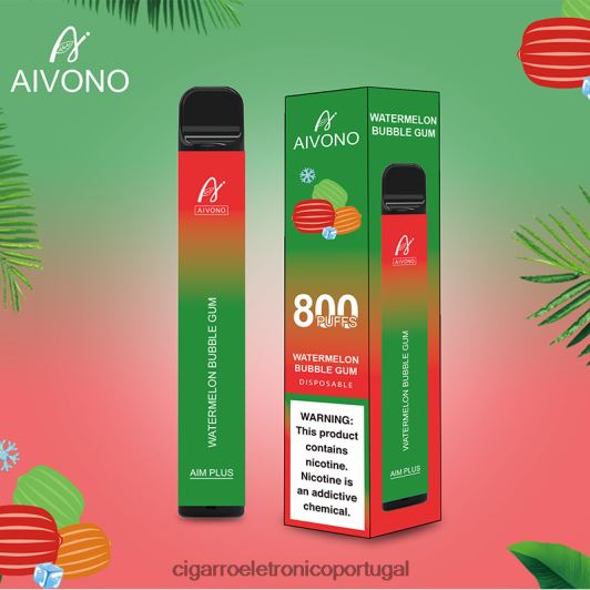 Cigarro Eletrônico Descartável Atacado - Aivono AIM PLUS 800 chiclete de melancia FR2FJJ198