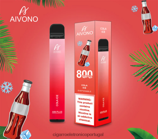 Cigarro Eletrônico Descartável Atacado - Aivono AIM PLUS 800 gelo de cola FR2FJJ176