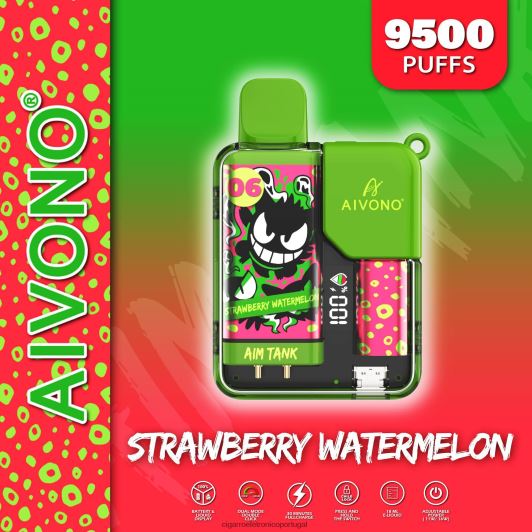Cigarro Eletrónico Preço Portugal - Aivono AIM TANK 9500 melancia morango FR2FJJ46
