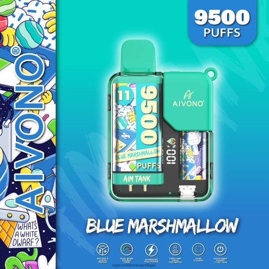 Loja Cigarro Eletronico Portugal - Aivono AIM TANK 9500 marshmallow azul FR2FJJ42