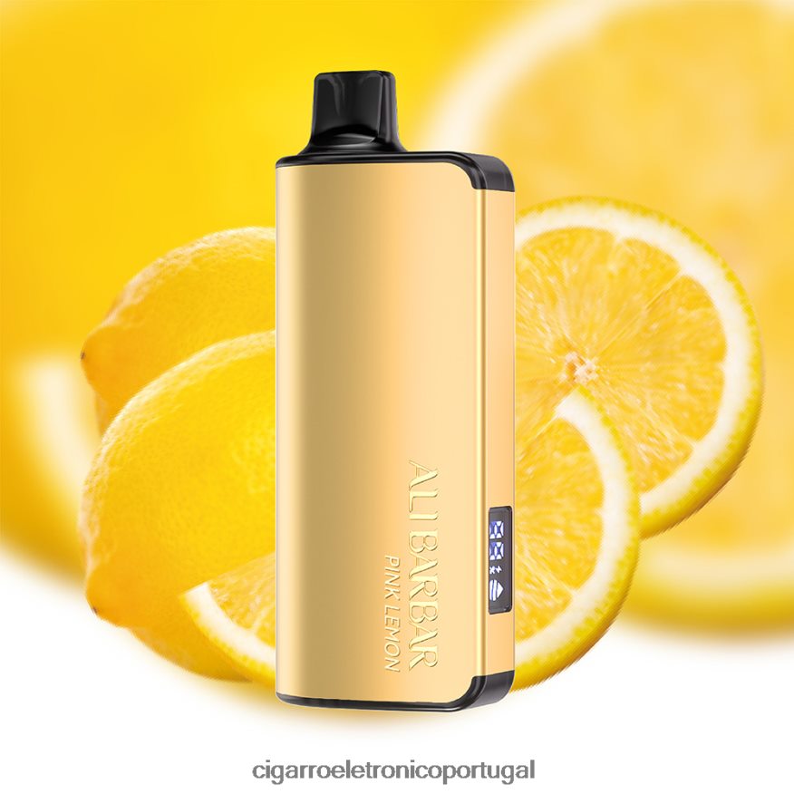 Cigarro Eletrônico - Alibarbar Ingot 9000 vapores descartáveis limão rosa 4H6N0223