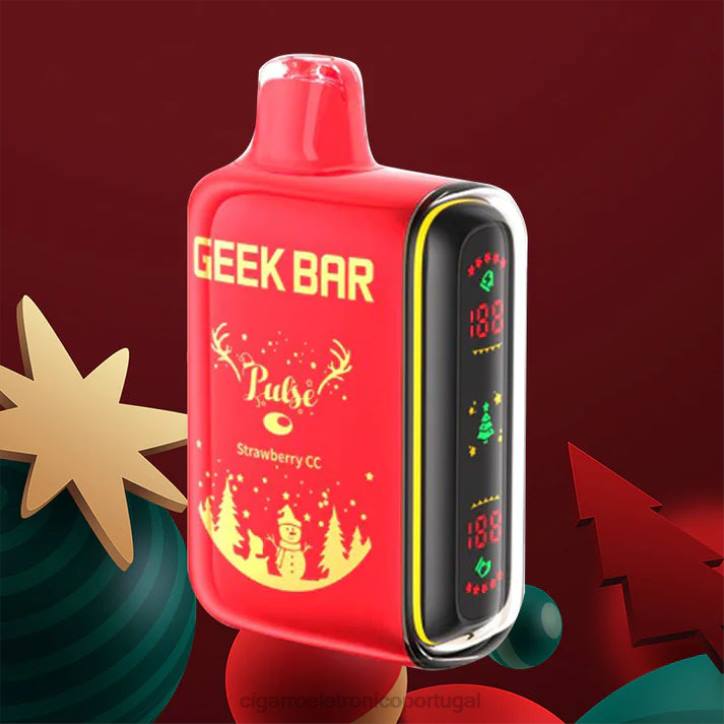 cigarro eletrónico comprar online RB6486 morango cc GEEK BAR Pulse edição de férias 7.500 baforadas/15.000 baforadas