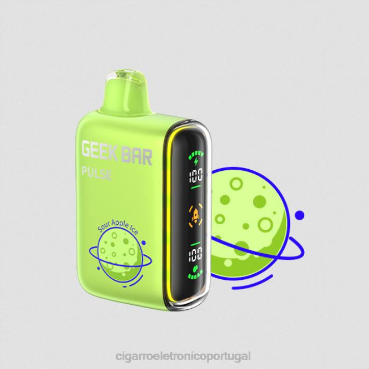 cigarro eletrónico iqos RB6485 gelo de maçã azeda GEEK BAR Pulse edição planeta 7.500 baforadas/15.000 baforadas