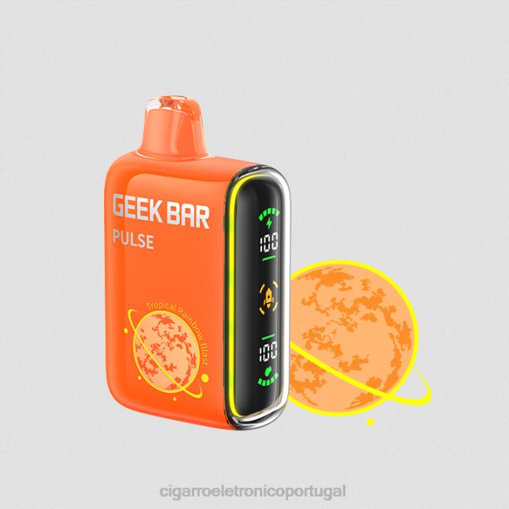 cigarro eletrônico vape RB6478 explosão de arco-íris tropical GEEK BAR Pulse edição planeta 7.500 baforadas/15.000 baforadas