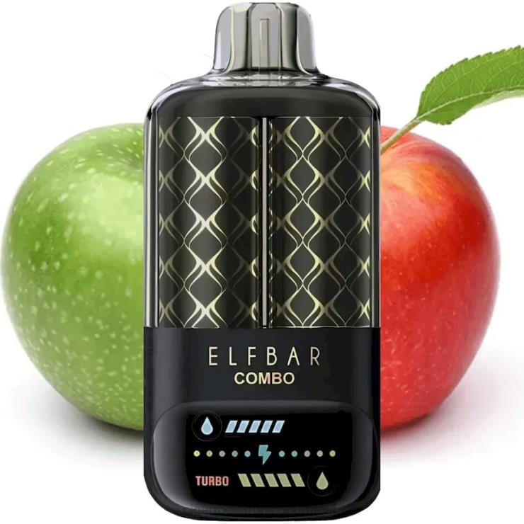 Cigarro Eletrónico Portugal - maçã verde e shisha de maçã dupla Elf Bar Combo 25.000 R88083