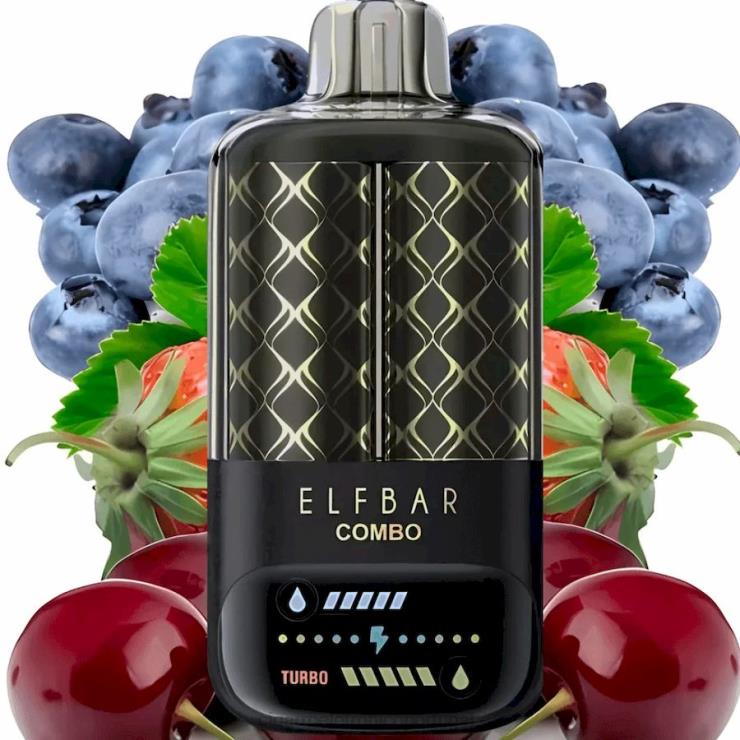 Cigarro Eletrónico Preço Portugal - mirtilo, framboesa ácida e cereja Elf Bar Combo 25.000 R88082