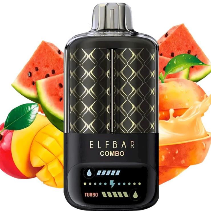 Cigarro Eletrônico Vape - manga pêssego e melancia Elf Bar Combo 25.000 R88086