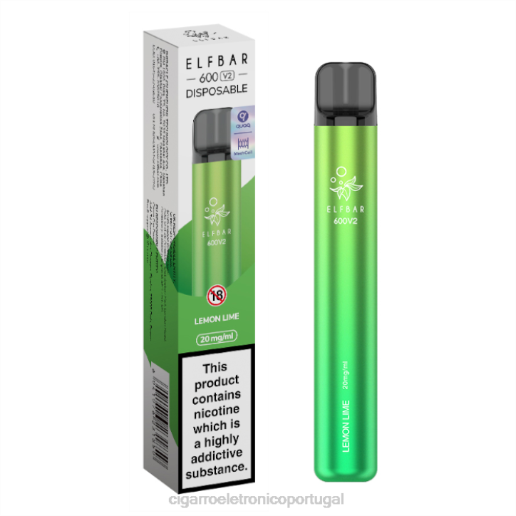 cigarro eletrônico RB64287 limão ELFBAR 600V2 20mg