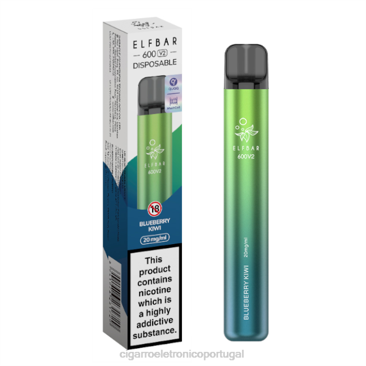 cigarro eletrónico comprar online RB64276 kiwi de mirtilo ELFBAR 600V2 20mg