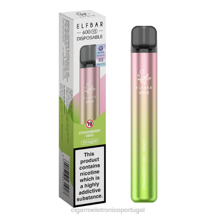 cigarro eletrónico iqos RB64295 kiwi morango ELFBAR 600V2 20mg