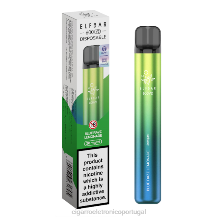 cigarro eletrónico portugal RB64274 limonada razz azul ELFBAR 600V2 20mg