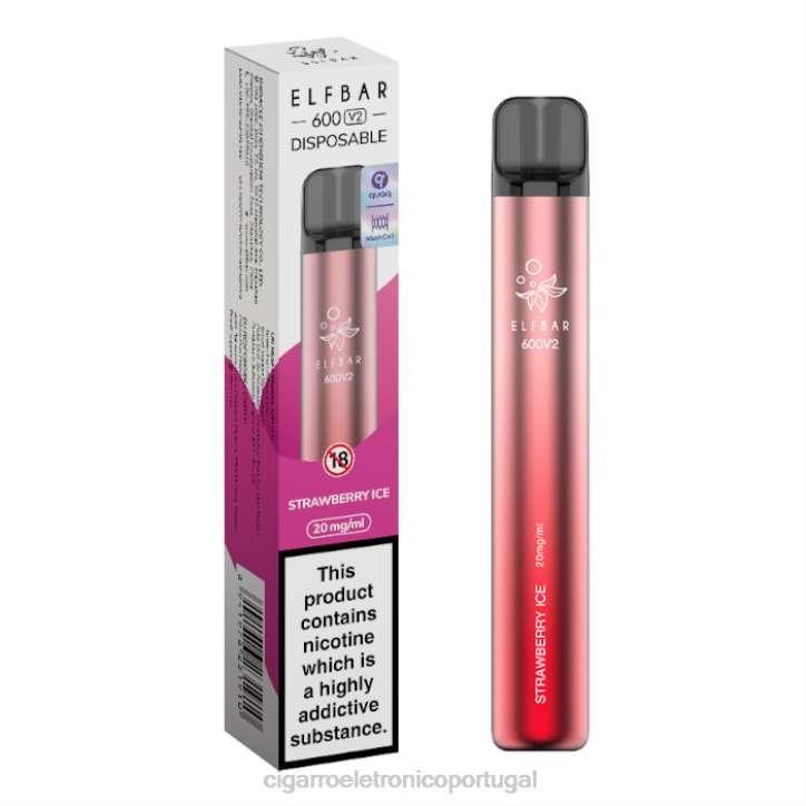 cigarro eletrónico portugal RB64294 gelo de morango ELFBAR 600V2 20mg