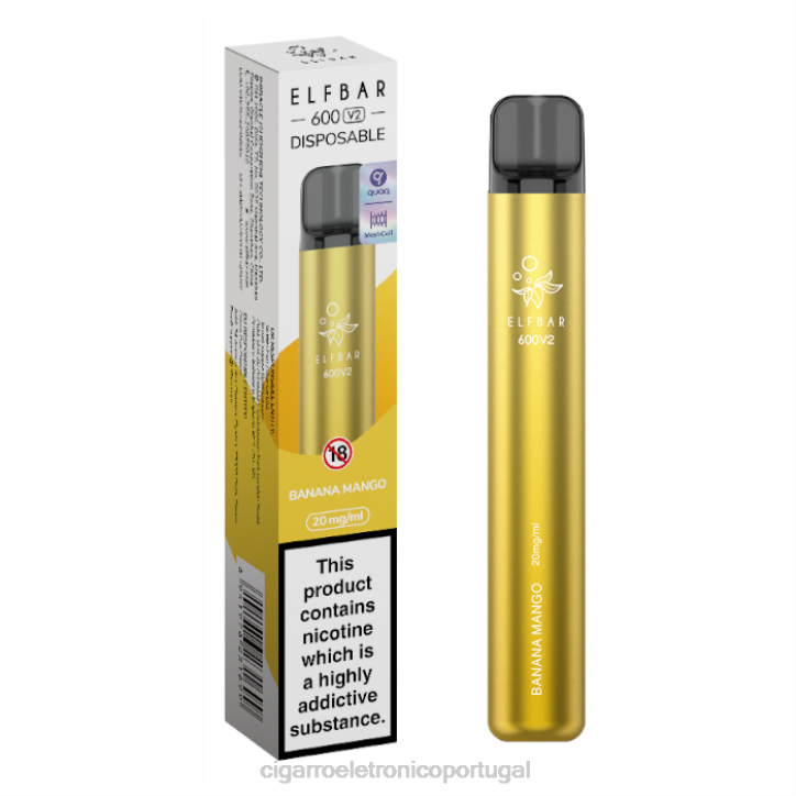 cigarro eletrónico preço portugal RB64273 manga banana ELFBAR 600V2 20mg