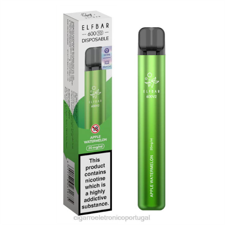 vaporizador de ervas atacado RB64271 melancia de maçã ELFBAR 600V2 20mg