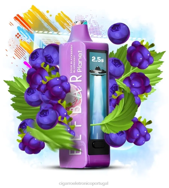 Cigarro Eletrônico Descartável Atacado - amora azeda mirtilo Elf Bar Planet 25.000 R880822