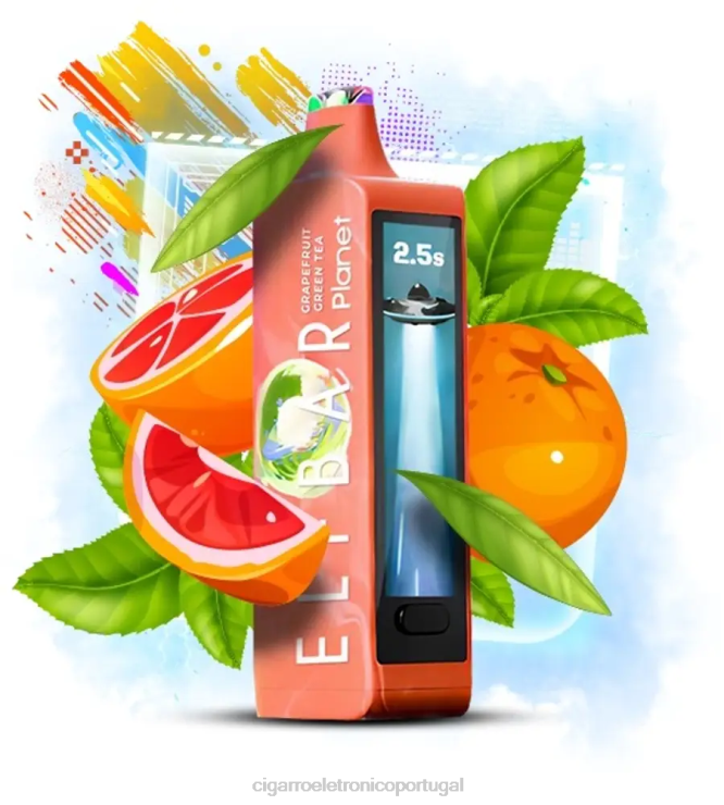 Cigarro Eletrônico Vape - chá verde de toranja Elf Bar Planet 25.000 R880817