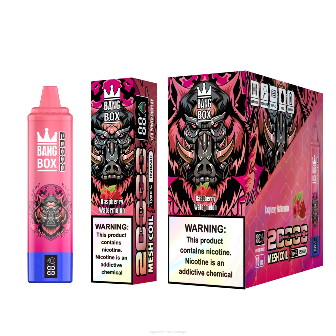 Cigarro Eletrônico - Bang Box 20.000 melancia de framboesa 8T6053