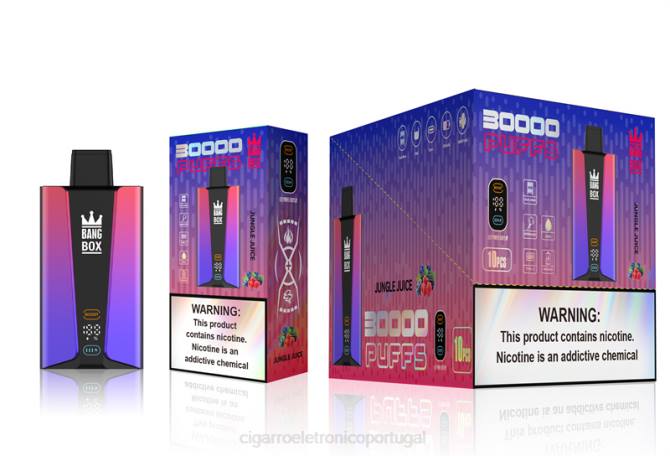 Cigarro Eletrônico - Bang Box Tela inteligente de 30.000 baforadas suco da selva 8T6078