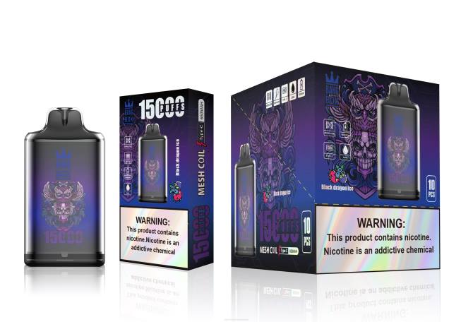 Cigarro Eletrónico Comprar Online - Bang Box s1-15000 baforadas gelo do dragão negro 8T60110