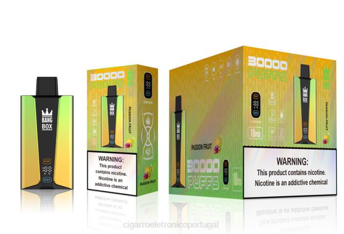 Cigarro Eletrônico Descartável Atacado - Bang Box Tela inteligente de 30.000 baforadas maracujá 8T6084