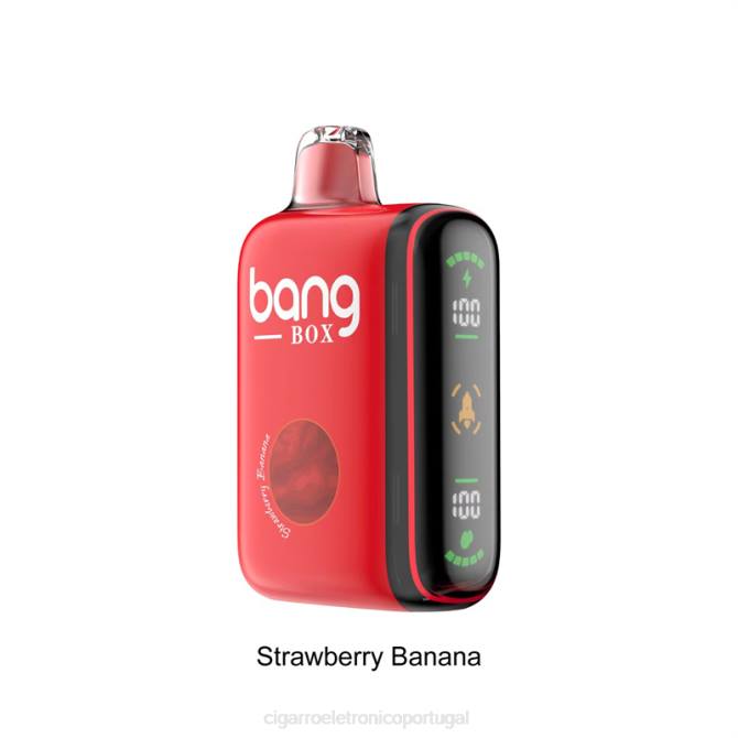 Cigarro Eletrónico Portugal - Bang Box Display de energia inteligente de 9000-18000 baforadas banana morango 8T6025