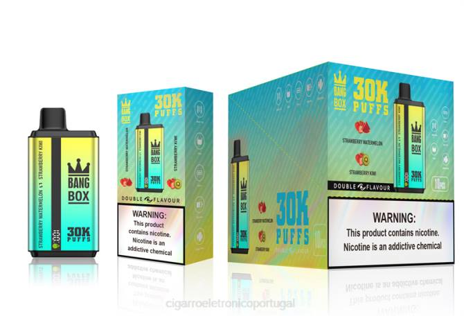 Cigarro Eletrónico Preço Portugal - Bang Box 30.000 baforadas sabores duplos melancia morango e kiwi morango 8T6064