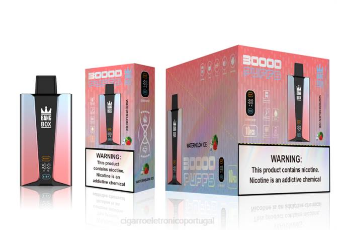 Cigarro Eletrónico Preço Portugal - Bang Box Tela inteligente de 30.000 baforadas gelo de melancia 8T6086