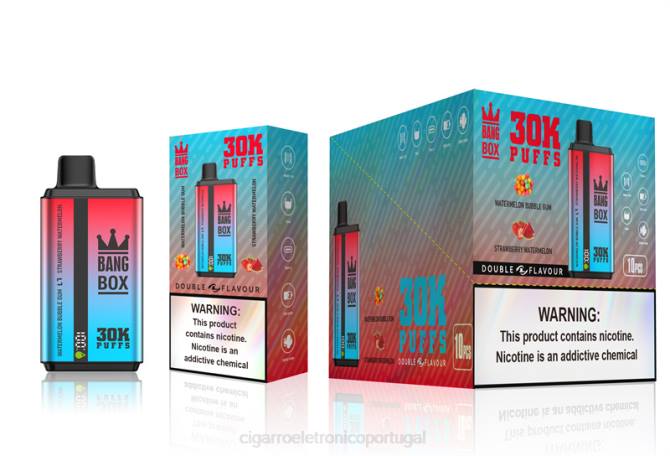 Cigarro Eletrônico Vape - Bang Box 30.000 baforadas sabores duplos chiclete de melancia e melancia de morango 8T6068