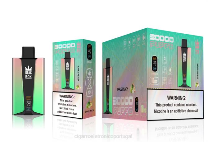 Cigarro Eletronico Atacado - Bang Box Tela inteligente de 30.000 baforadas maçã pêssego 8T6083