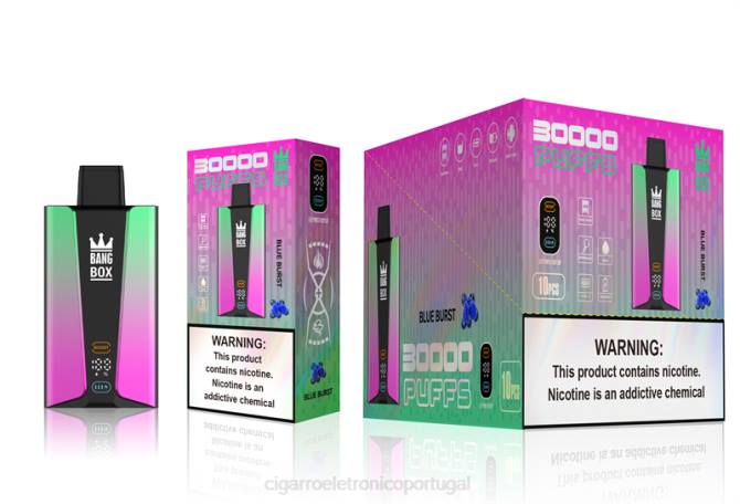 Loja Cigarro Eletronico Portugal - Bang Box Tela inteligente de 30.000 baforadas explosão azul 8T6082