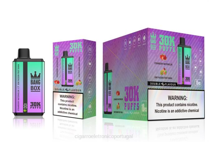 Loja De Cigarro Eletronico Portugal - Bang Box 30.000 baforadas sabores duplos morango, melancia e kiwi, maracujá, goiaba 8T6070