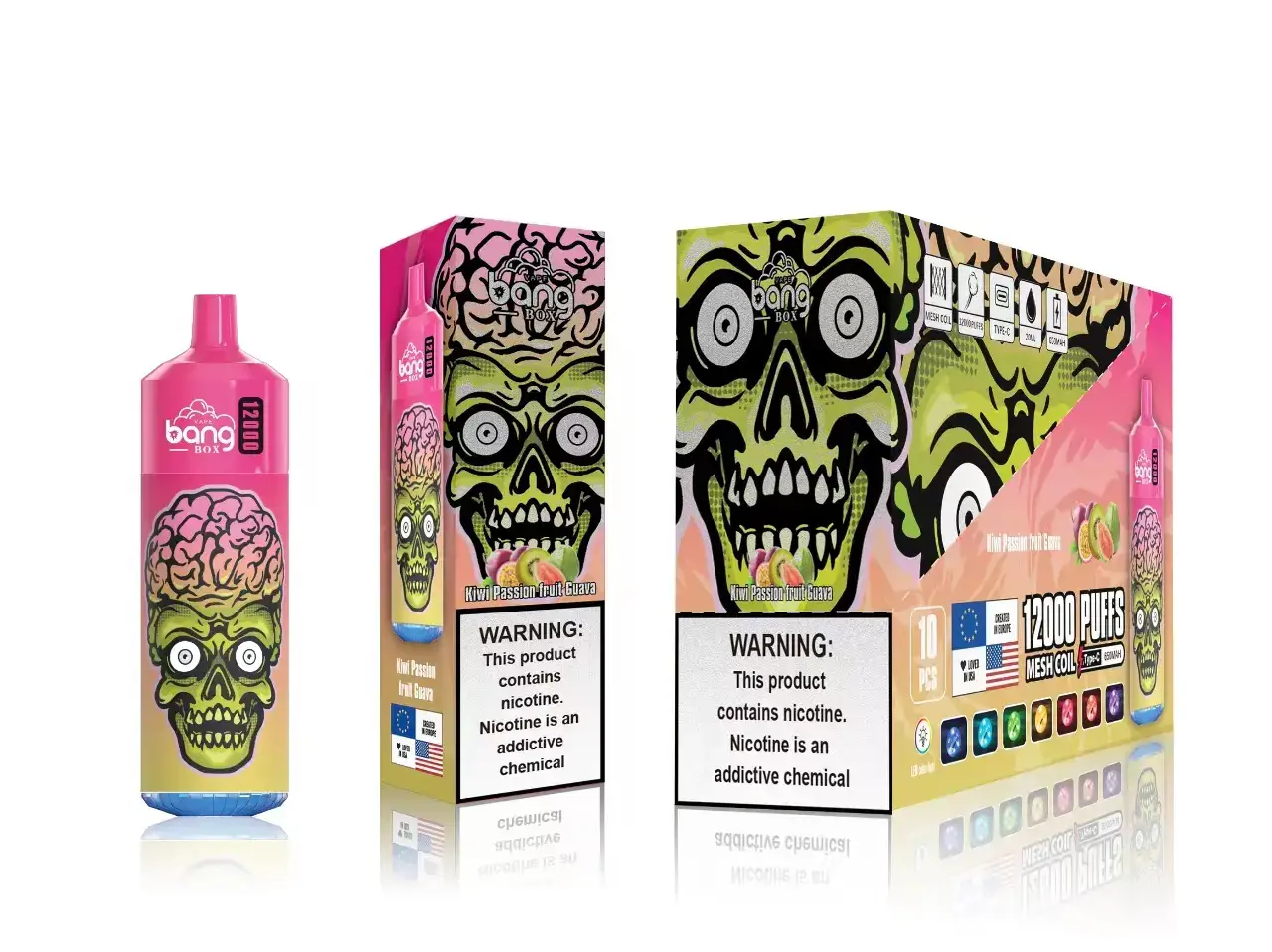 cigarro eletrónico iqos RB64115 kiwi maracujá goiaba Bang Box 12.000 baforadas